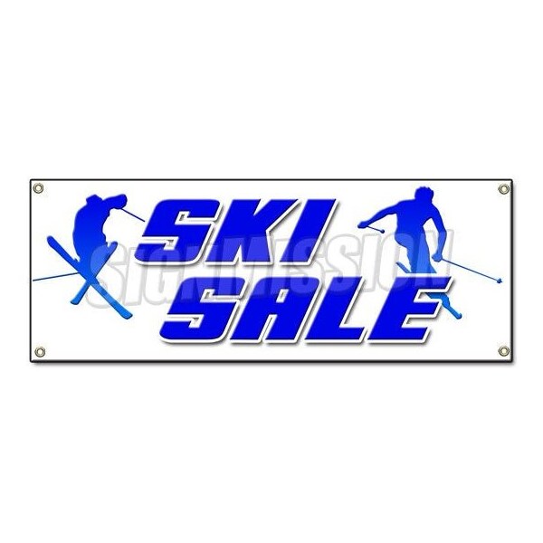 Signmission SKI SALE BANNER SIGN snow water winter boots clothes poles name brand skier B-Ski Sale - main